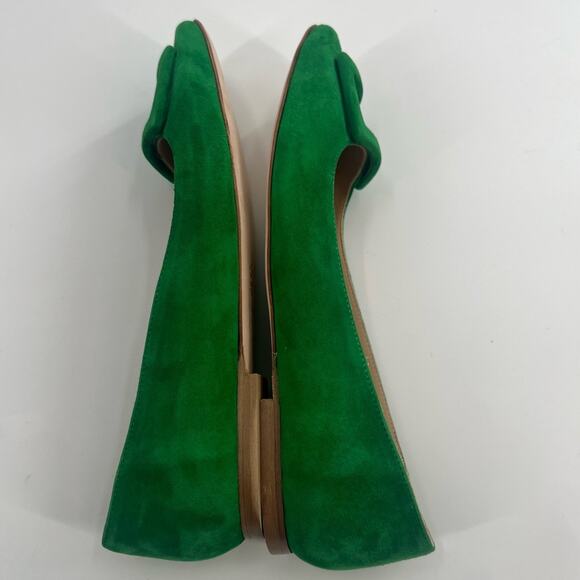 Ann Mashburn Suede Buckle shoe flat in Emerald Green Suede Sz 37.5 - Picture 3 of 5